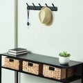 Cuier Holden, iDesign, 5 agatatori, 53.3x6x9, otel, negru mat