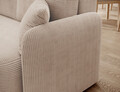 Coltar extensibil stanga 3 locuri ELTAP, Hadson, 206x150x89 cm, lemn/poliester, bej deschis