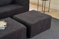 Canapea extensibilă cu 2 locuri, Balcab Home, 825BLC5402, Material: 100% ȘENILĂ, Antracit