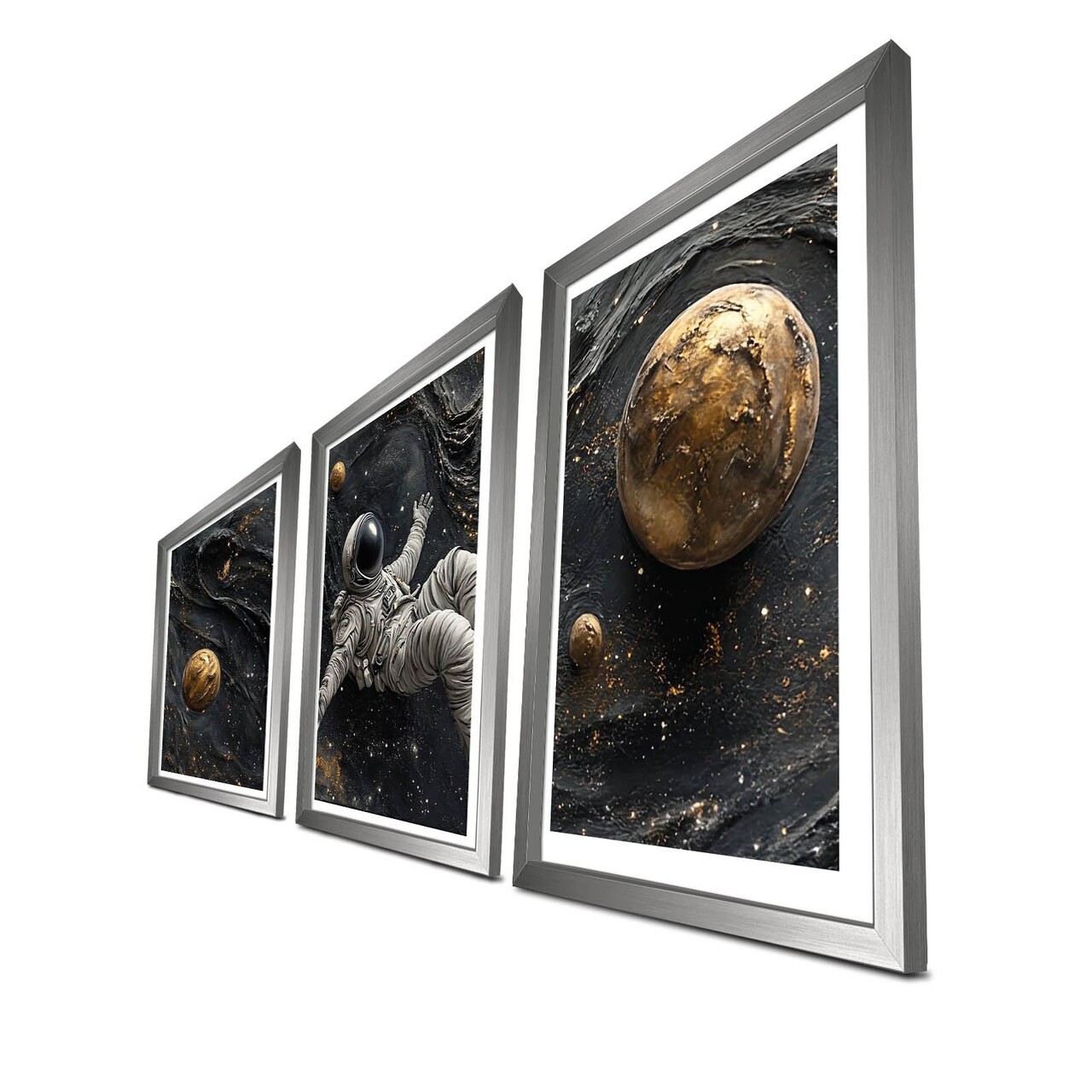 Set 3 tablouri decorative, 3Pantct-012, Cadru: 100% LEMN (Grosime: 1,9 cm), Multicolor - view 4