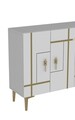 Consola, Hanah Home, Sina, 120x80x29.6 cm, PAL , Alb/Auriu