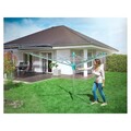 Uscator rotativ Leifheit, Linomatic 500 Easy, 50 m capacitate de uscare, aluminiu/plastic, argintiu/turcoaz