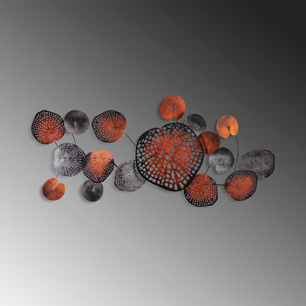 Decoratiune de perete, Nenuharps 2, Metal, Dimensiuni: 125 x 62 x 4 cm, Multicolor — imaginea 4