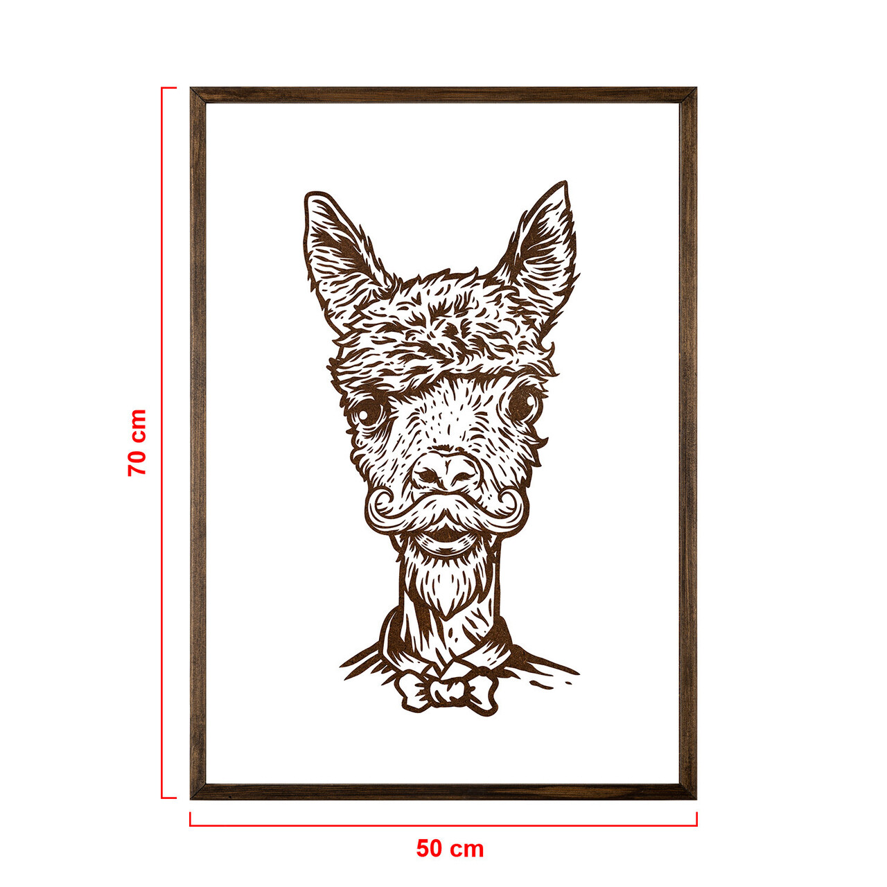 Tablou decorativ, TD098, Lemn, Desenat manual, Natural