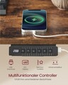 Birou reglabil pe inaltime cu suport monitor si iluminare LED, Songmics, 120x60x72-120 cm, PAL/otel, negru/maro