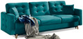 Canapea extensibila 3 locuri ELTAP, Ask20, Asgard, 233x92x93 cm, lemn/poliester, verde