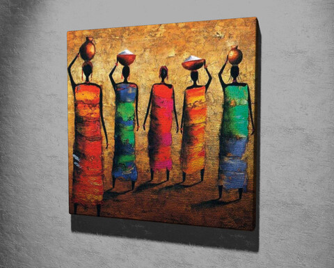 Tablou decorativ, kc279, canvas, lemn, multicolor