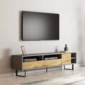 Comoda TV, Inarch, Luga, Gri / Stejar