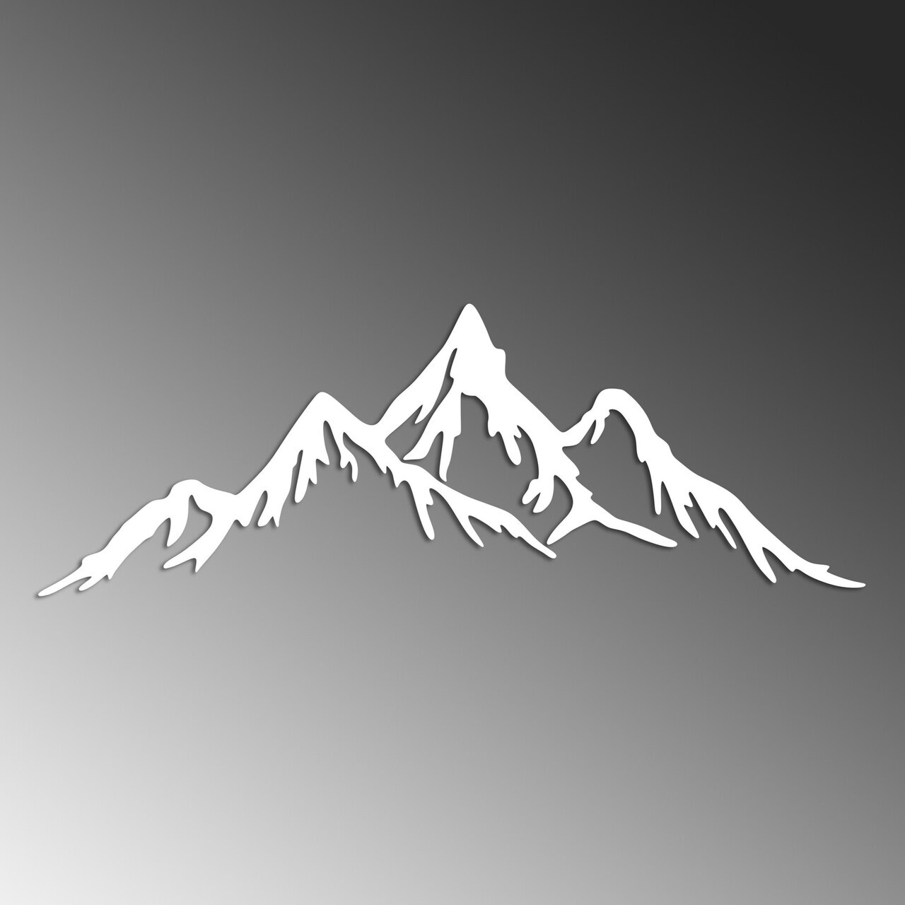 Decoratiune de perete, Full Mount And Mountain, Dimensiune: 62 x 22 cm, Alb — imaginea 4