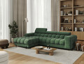Coltar extensibil dreapta 3 locuri ELTAP, LT-35AMO, Felro, 285x181x93 cm, lemn/poliester, verde inchis