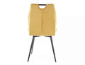 Scaun Arco Velvet, Signal, 51x46x91 cm, catifea/otel, mustar/negru