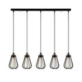 Lustra Fetiye N-1114, Noor, 85 x 112 cm, 5 x E27, 100W, negru