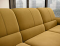 Coltar extensibil stanga 3 locuri ELTAP, LT-45LO, Siber, 270x186x93 cm, lemn/poliester, galben