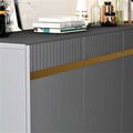 Consola, Olivia, Defne, 150x80x40 cm, PAL , Antracit / Aur