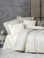 Lenjerie de pat dubla, Teresa - Beige, Cotton Box, Bumbac Satinat