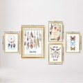 Set 5 tablouri decorative, SET_115, Lulu, 24x29 cm/34x44 cm, plastic