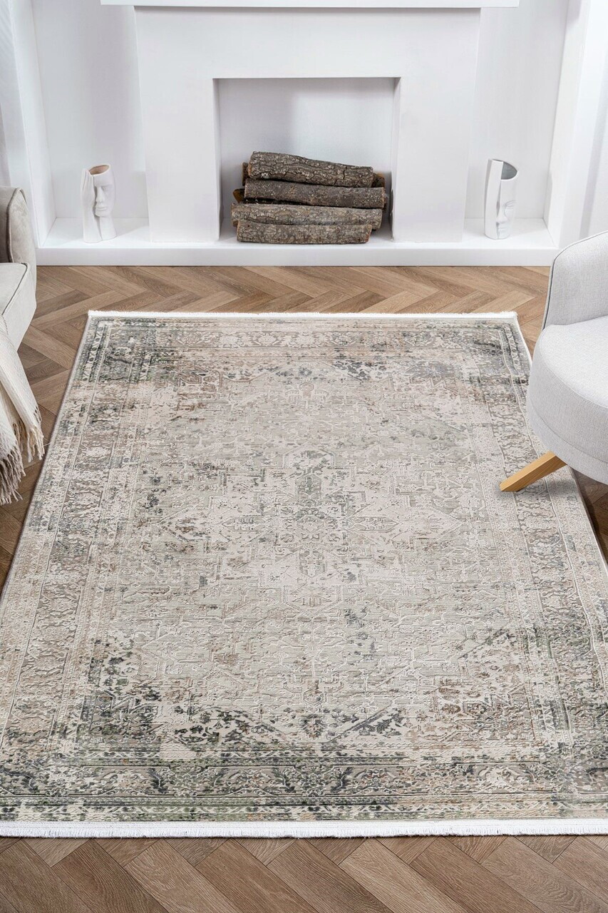 Covor, Nazende Nz004, 100x300 cm, 60% POLIPROPILENĂ/40% POLIESTER, Bej