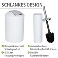 Set de baie 4 piese Calvo, Wenko, ABS/inox, alb/argintiu