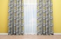 Set 2 draperii Owl, Oyo Kids, 140x240 cm, poliester, gri
