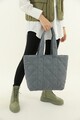 Geanta shopper, Madamra, 21KT12-002 - Grey, textil, gri