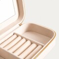 Cutie pentru bijuterii Rinas, Homla, 20.5x10.5x6 cm, plastic/metal, bej