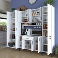 Dulap multifunctional, Rani, JE132, 220x198 cm, PAL, Alb