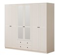 Dulap pentru haine, Rabi, Rb-064-02, 210x210x52 cm, Alb mat