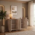 Consola, Hanah Home, Luvia, 150x100.82x29.6 cm, Travertin / Nuc Venezia