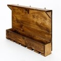 Etajera cu suport pentru pahare Boru, Evila Originals, 70x12x50 cm, bej/negru
