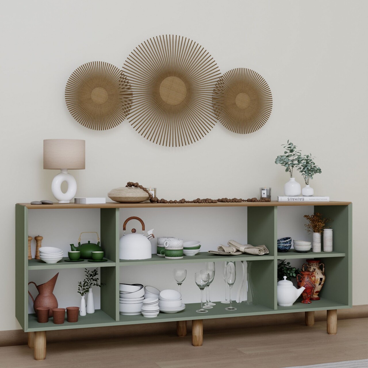 Consola, Miwood, Bohemian 1600-82, Verde - 3 | YEO