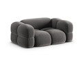 Canapea 2 locuri, Loretto, Cosmopolitan Design, 180x100x68 cm, catifea, gri