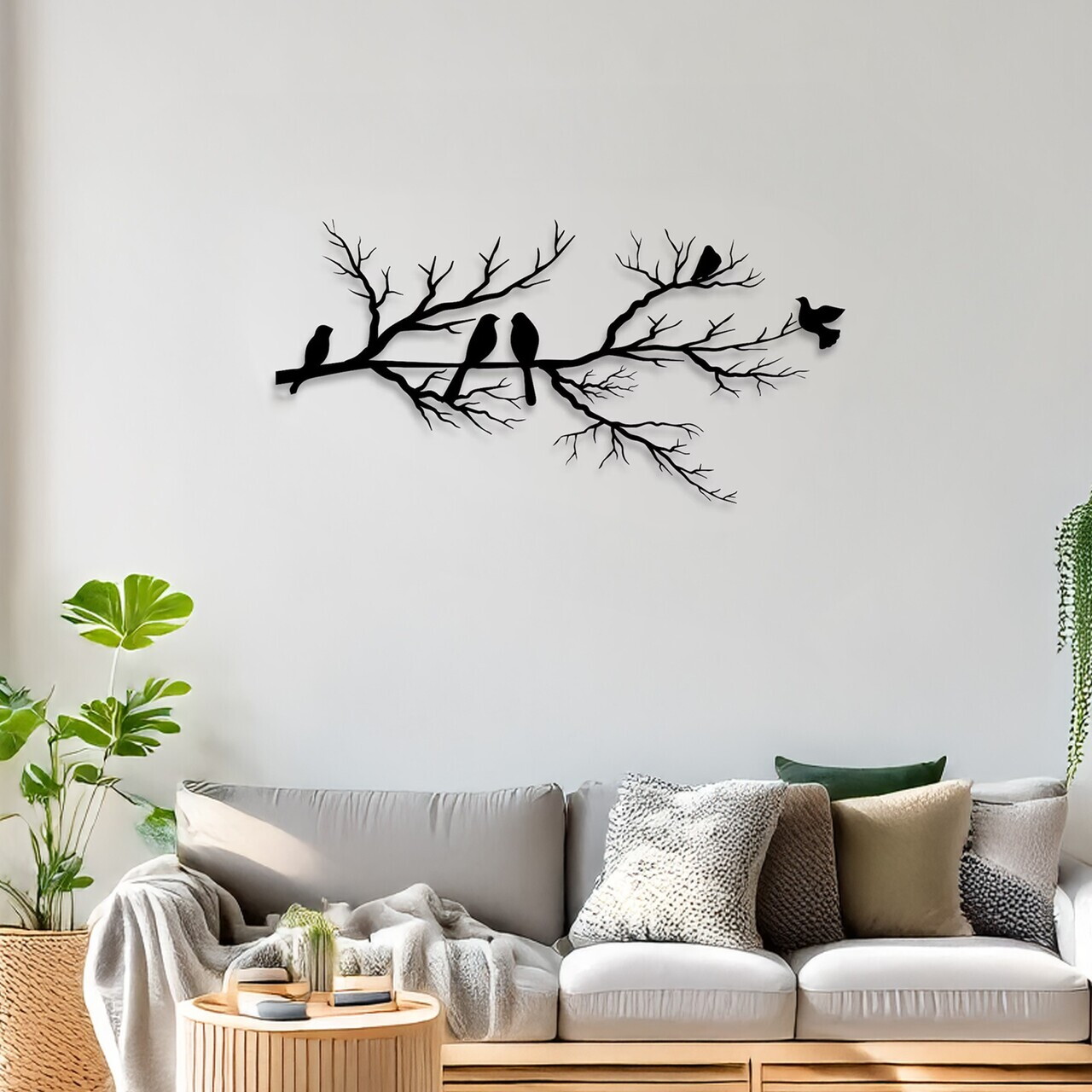 Decoratiune de perete, DCV-1067-MT, 70 x 35 cm, Negru — imaginea 2