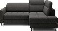 Coltar extensibil dreapta 3 locuri ELTAP, RT-05RAQ, Barea, 208x160x100 cm, lemn/poliester, gri inchis