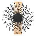 Decoratiune de perete, Solis, Cadru: Lemn (Grosime: 2 cm), Natural/Negru