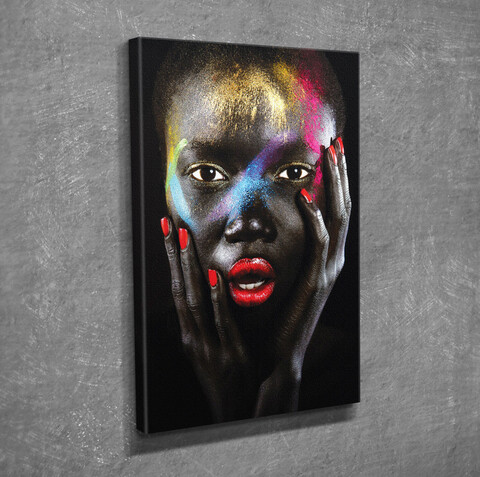 Tablou decorativ, dc361, canvas, lemn, multicolor