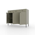 Comoda ADRK, Tili 3D 3S, 124.5x40.8x95 cm, PAL laminat, verde eucalipt