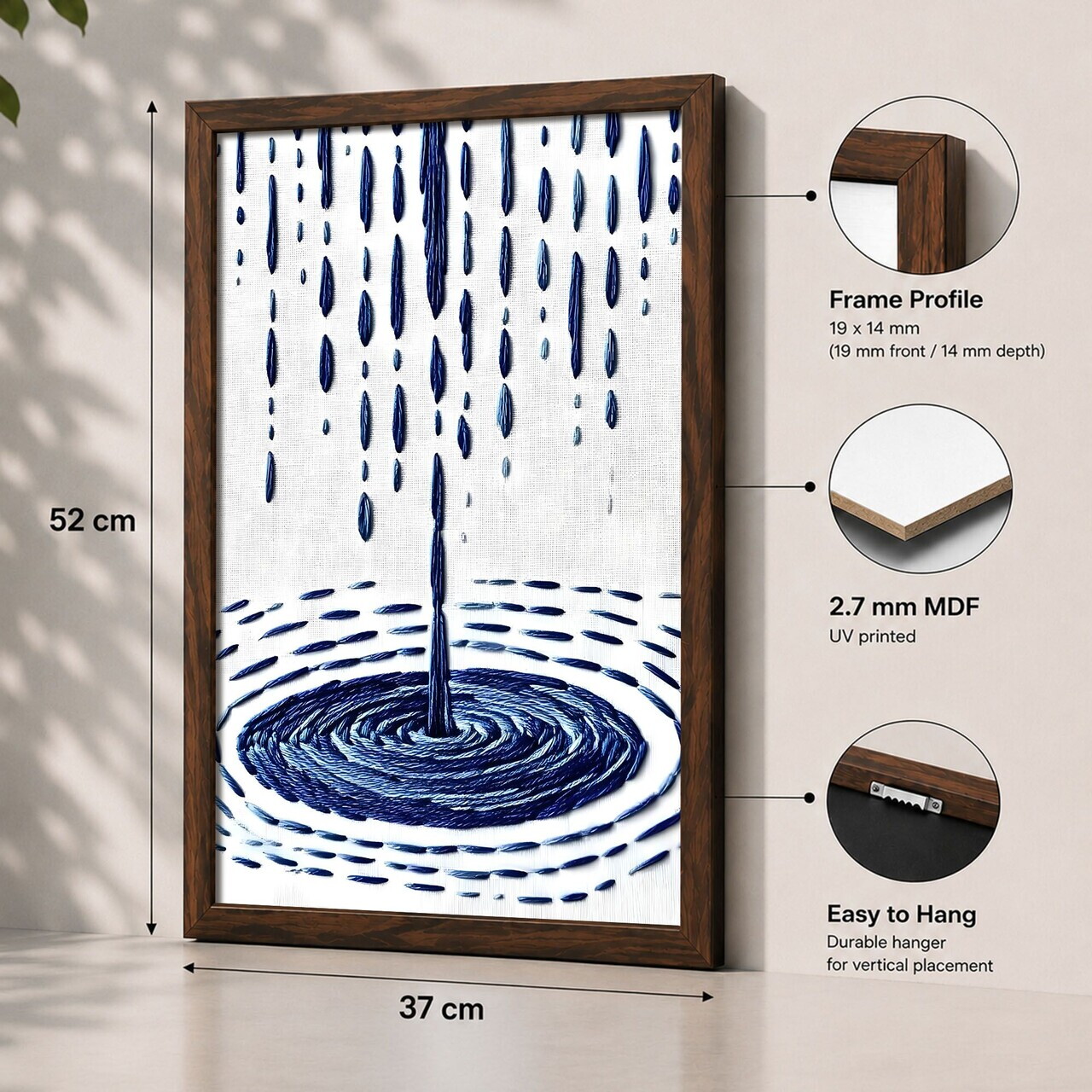 Tablou decorativ, 3752KACT-041, Fundal: 100% MDF (Grosime: 2,7 mm) Vopsire: Imprimare UV, Multicolor — imaginea 2