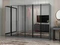 Dulap pentru haine, Hanah Home, Nisa, 270x210x52 cm, Antracit