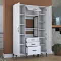 Dulap multifunctional, Rani, JE118, 130x198.6x40 cm, PAL, Alb