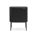 Cos de gunoi cu soft touch, Brabantia, Bo Touch Matt, 3x11 L, 31.2x54x68 cm, otel, negru mat