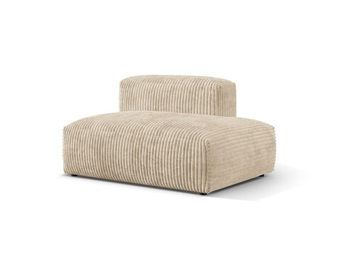 Modul dreapta pentru canapea, 2 locuri, Martina-212, Micadoni Home, 133x106x75 cm, velur, bej deschis