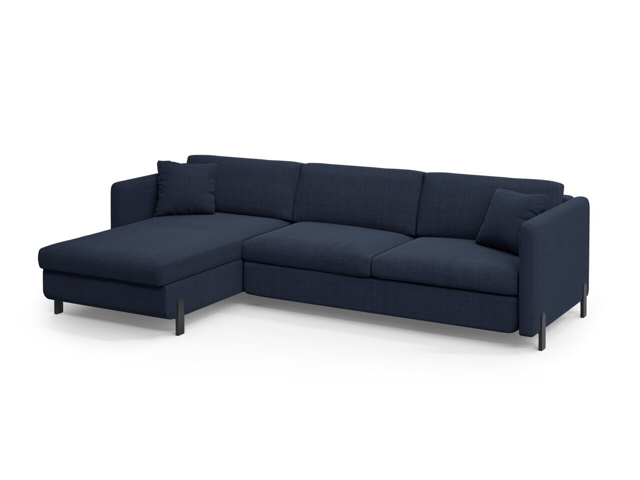 Coltar extensibil stanga 4 locuri, Gloria, Micadoni Home, 266x170x88 cm, tesatura structurata, albastru — imaginea 5