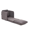 Canapea extensibilă cu 1 loc, Futon, 859FTN2880, Metal , Gri