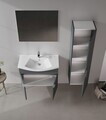Set Dulap de Baie cu Chiuvetă și Oglindă (2 Piese), Hanah Home, Purus 80, Antracit mat