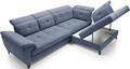 Coltar extensibil dreapta 5 locuri ELTAP, RT-40RAQ, Inferne, 297x210x107 cm, lemn/poliester, albastru deschis