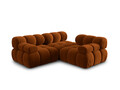 Canapea modulara 3 locuri, Bellis-51, Micadoni Home, 282x94x70 cm, catifea, teracota