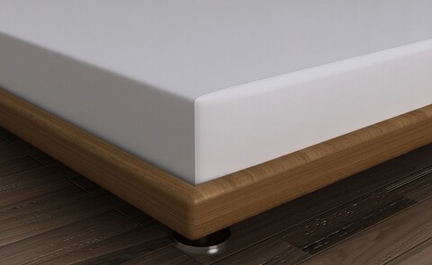 Cearceaf de pat cu elastic, 160x200 cm, 100% bumbac satinat, Patik, De Light Grey, gri deschis