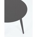 Masa de cafea pentru gradina Ridley, Bizzotto, Ø50 x 48 cm, aluminiu, gri carbune