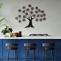 Decoratiune de perete, Maple, Metal, Dimensiune: 115 x 90 cm, Roșu/Negru