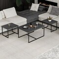 Masuta de cafea, Hanah Home, Levada, 90.45.45x37.42.37x60.52.52 cm, Antracit